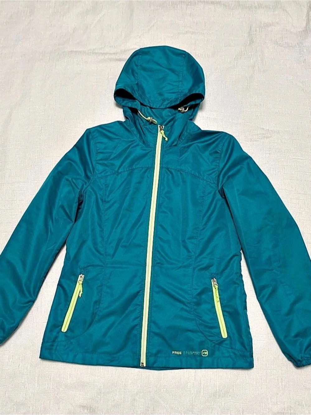 Free Country Hooded Lightweight Jacket Blue Size Small